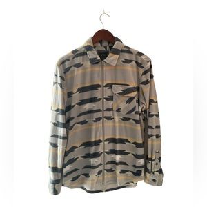 VTG 1946 Quilted Pattern Lined Shirt Jacket Grey Size Medium